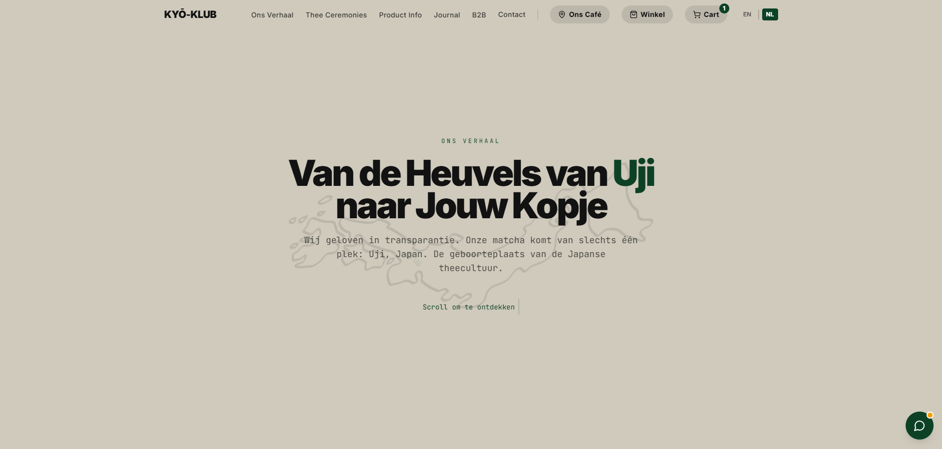 KYŌ-KLUB website shown on a laptop